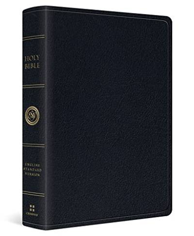 The Holy Bible: English Standard Version, Black, Genuine Leather, Wide Margin Bible
